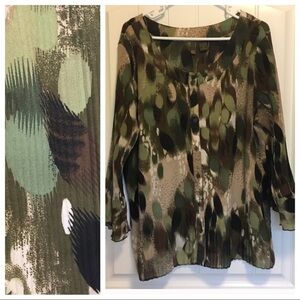 Serenade New York Button Down Top Size 2X